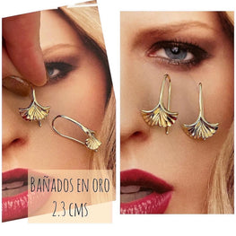 Aros Hippie Chic bañados en oro botanica